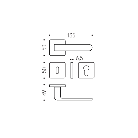 Türbeschläge MP CB - FEDRA AC11 - HR (Chrom poliert)