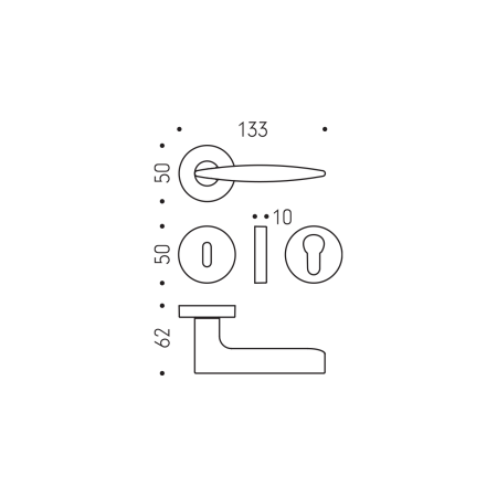 Türbeschläge MP CB - GAIA GR11 - R (Mattchrom)