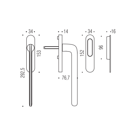Schiebeportalgriff MP CB - HS PORTAL ID313 - Griff/Gehäuse (Gold matt)