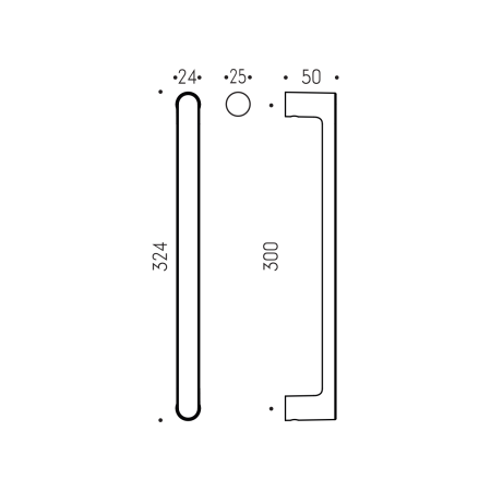 Türgriff MP CB - LUND GRIFF - 324/300 (Mattgraphit)