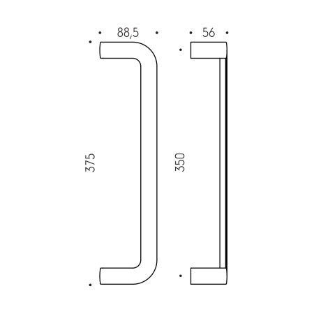 Türgriff MP CB - MOOD DUE/DUEQ HANDLE - 375/350 (Grün matt)