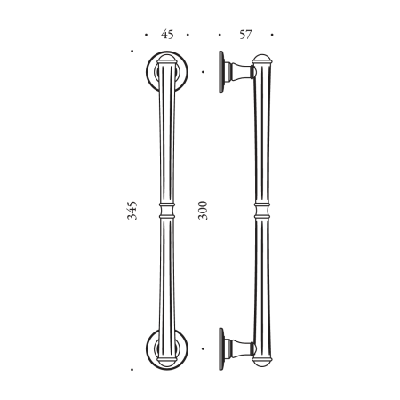 Türgriff MP VENEZIA - 345/300 (Antikbronze)