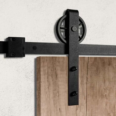 Schiebetürsystem MP VINTAGE 1 mit Dämpfer und 2 m Schiene (BS - Schwarz matt)