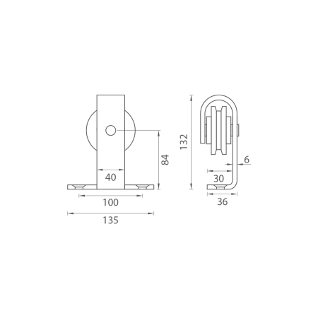 Schiebesystem mp VINTAGE 3 mit 2 m Schiene (BS - Schwarz matt)