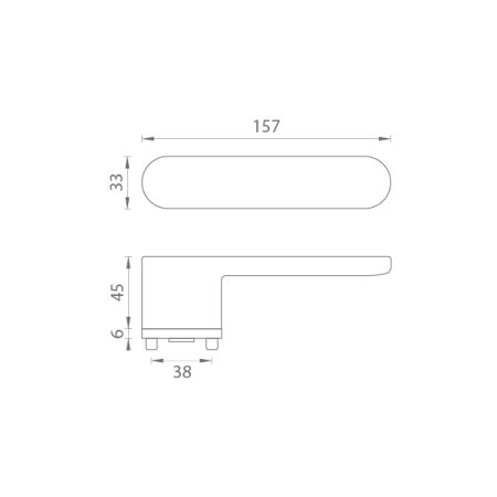 Türbeschläge MP MPK - IMPRESSA - OR (HNM - Braun matt)