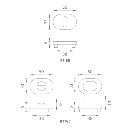 Türbeschläge MP MPK - IMPRESSA - OR (HNM - Braun matt)
