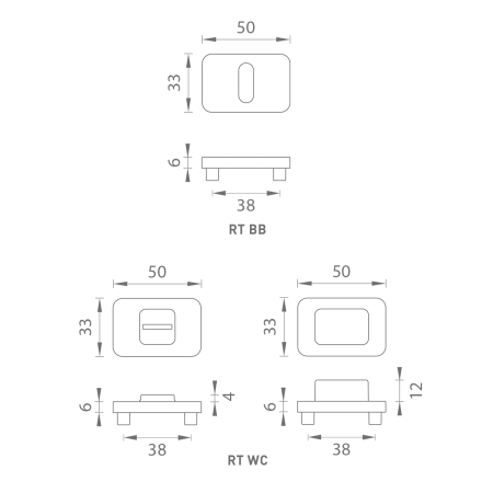 Türbeschläge MP MPK - PERFECTA - RT (HNM - Braun matt)