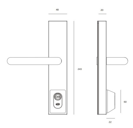 PANIKGRIFF MP JNF - SH PZ mit Einsatz - IN.20.950 (BN - Gebürsteter Edelstahl)