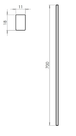 GRIP BAR MP PLANEO GS 49011 (BN - Gebürsteter Edelstahl)