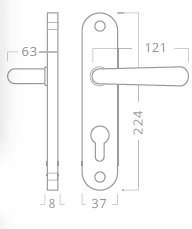 Türbeschlag  ACT Charlie OV (BRONZE)