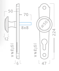 Türbeschlag ACT Kampa (BRONZE)