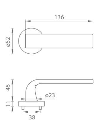 Türbeschlag MP Cinto-R 2732 (BS - Mattschwarz)