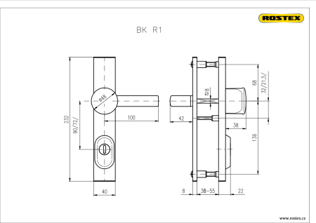 Sicherheitsbeschläge ROSTEX R4 (CHROM-EDELSTAHL)