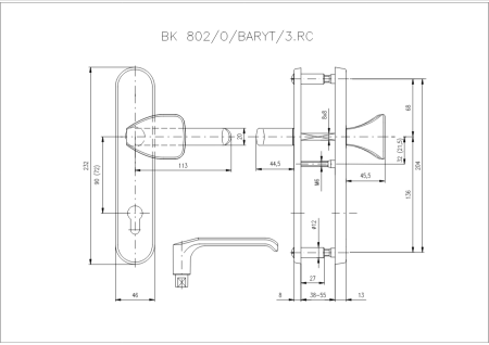 Schutzbeschläge ROSTEX 802/O BARYT (MATTER EDELSTAHL)