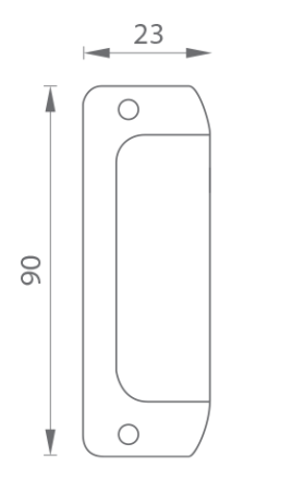 Aluminium-Haltegriff MP 3815 (BS - schwarz matt)