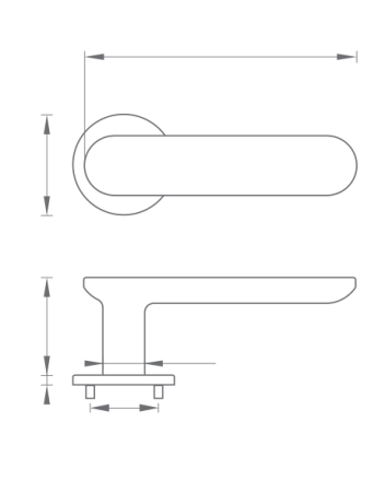 Türbeschlag MP NELA - R 4158 5S (BS - Mattschwarz)