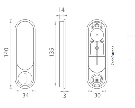 Schale für Schiebetür MP PR 2647Z – WC (NP – Perlnickel)