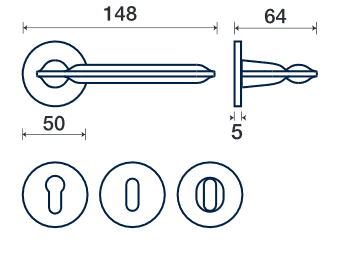 Türbeschlag TWIN BUMP (CM)