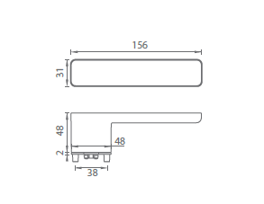 Türbeschlag MP R8 ONE S2L (Graphitschwarz)