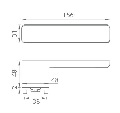 Türbeschlag MP R8 ONE (WS - Weiß matt)