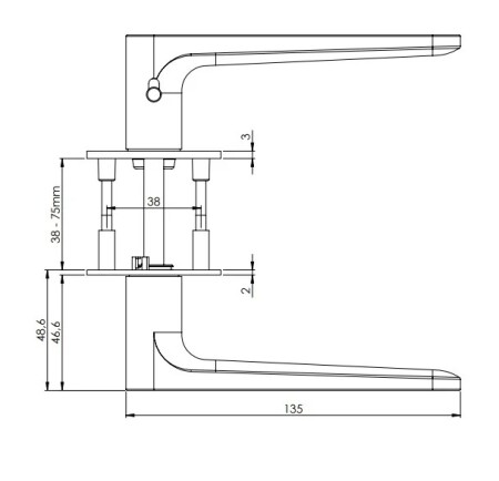 Türbeschläge MP Avus Piatta S - R (Graphitschwarz)