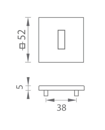 Türrosette MP - TI - HR 5S (OLS - Messing gebürstet)