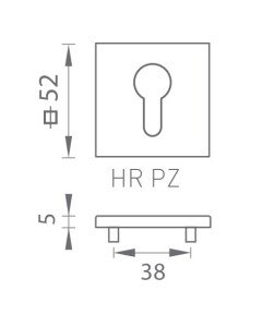 Türrosette MP - TI - HR 5S (OLS - Messing gebürstet)