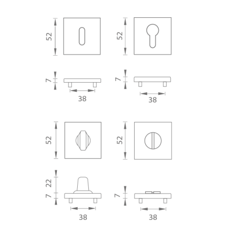 Türrosette MP - AS - HR 7S (OCS - Gebürstetes Chrom)