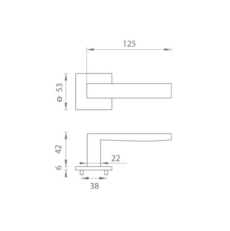 Türbeschläge MP Holly HR SQ6 (NP – Nickel-Perle)