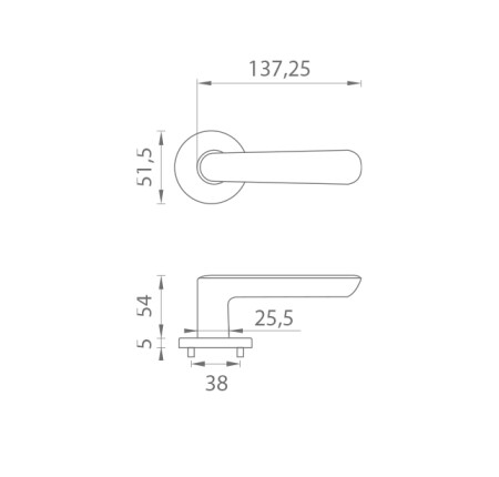Türbeschläge MP AS - ARIA - R 5S BS (BS - Mattschwarz)