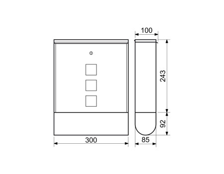 Briefkasten RICHTER BK.210.HM (braun)