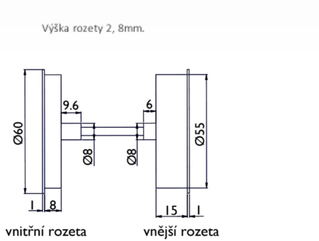 Sicherheitsbeschläge TWIN BLOCK FL DEF HR (E) - flache Rosette
