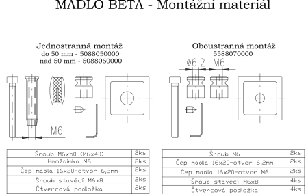 Türgriff ROSTEX BETA (Edelstahl matt) - beidseitig