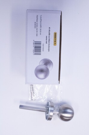 ROSTEX Knopf mit Rundschild K1 feststehend (Edelstahl matt)