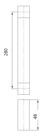 Türgriff TWIN FOSIL 304/280mm