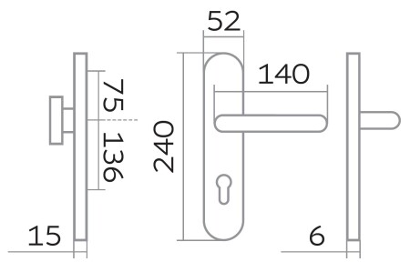 TWIN ALPHA DEF (F9) Sicherheitsbeschläge