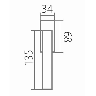 Fensterbeschlag TWIN BLADE P1500 HR RO - 4-polig 45mm (CH - Chrom glänzend)