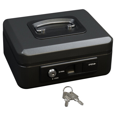 Stahl-Geldkassette mit Hebel RICHTER LC.200 (mattschwarz)
