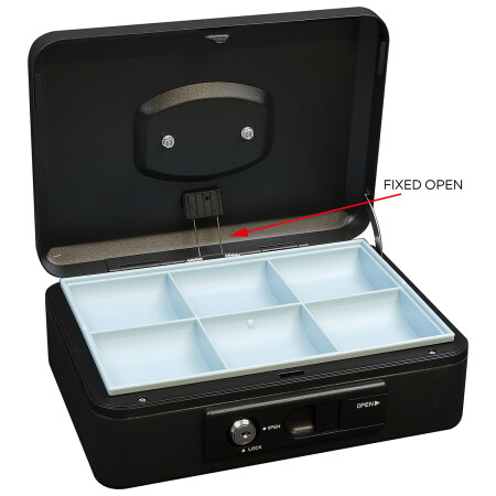 Stahl-Geldkassette mit Hebel RICHTER LC.250 (mattschwarz)