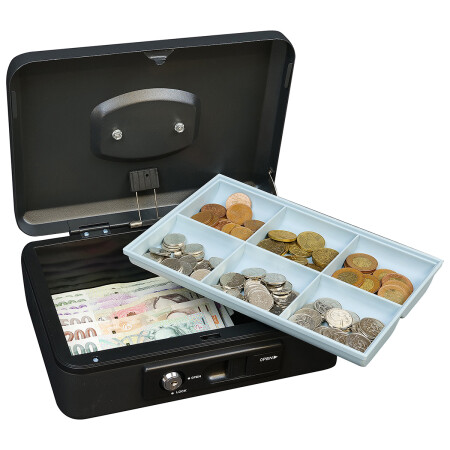 Stahl-Geldkassette mit Hebel RICHTER LC.250 (mattschwarz)