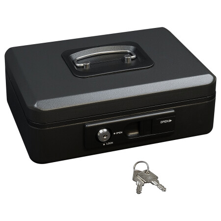 Stahl-Geldkassette mit Hebel RICHTER LC.250 (mattschwarz)