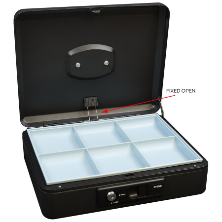 Stahl-Geldkassette mit Hebel RICHTER LC.300 (mattschwarz)