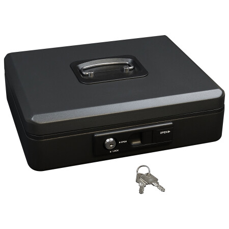 Stahl-Geldkassette mit Hebel RICHTER LC.300 (mattschwarz)