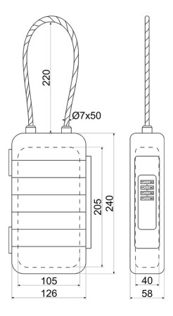 Mobiler wasserdichter Safe (Kaution) KB.G13