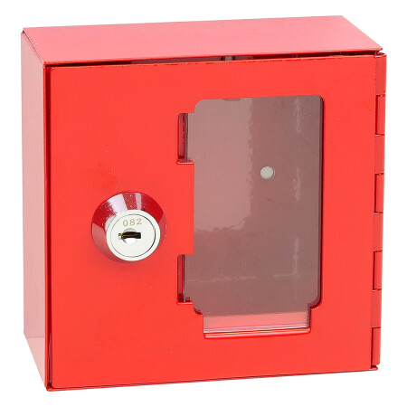 Feuerbeständiger Stahlschrank mit Glas für gemeinsamen Verschluss - SU RICHTER TS.1010.G.SU (rot)