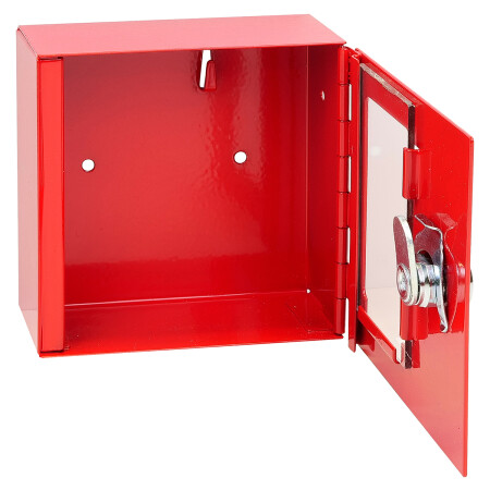 Feuerbeständiger Stahlschrank mit Glas für gemeinsamen Verschluss - SU RICHTER TS.1010.G.SU (rot)