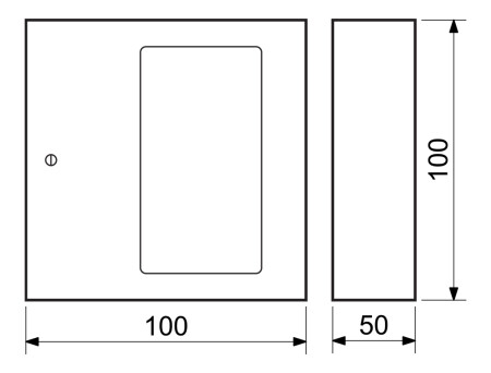 Feuerbeständiger Stahlschrank mit Glas für gemeinsamen Verschluss - SU RICHTER TS.1010.G.SU (rot)