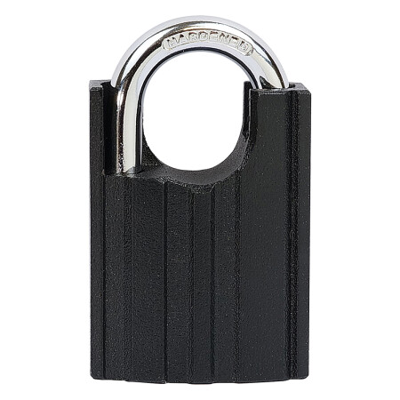 Stahlvorhängeschloss mit Bügelabdeckung RICHTER RV.STONE.38