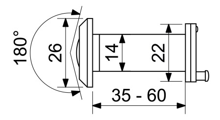 Brandschutztürspion RICHTER RVW.G.35-60.BZP (NI - Nickel)