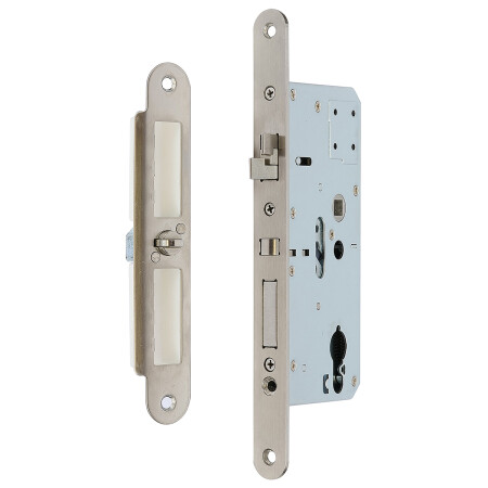 RICHTER Einsteckschloss mit Panikfunktion "E", selbstverriegelnd, für Kugel-/Drückergarnituren.Z.302-SZ.PA.KO.72/55/20.PL